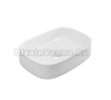 Накладная раковина Cezares CZR-6582 глянцевая белая, прямоугольная, фаянс