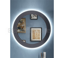 Зеркало круглое EQUIL Mirage 80 с подсветкой, графит