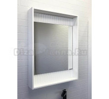 Зеркало Comforty Марсель 60 с подсветкой, матовое белое