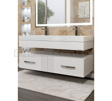 Тумба под раковину Andrea Sozvezdie подвесная, 120 см, белая эмаль