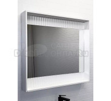 Зеркало Comforty Марсель 90 с подсветкой, матовое белое