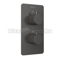 Термостатический смеситель встраиваемый Aqueduto Aceno ACE0345 оружейная сталь