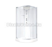 Душевая кабина Parly BETT831 80х80, с низким поддоном, профиль матовый хром, стекло матовое