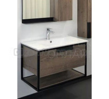 Тумба с раковиной Comforty Бонн 75 подвесная, темный дуб, с раковиной Comforty 75E