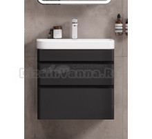 Тумба с раковиной EQUIL Eltoro 70.2Y подвесная, black matt