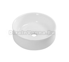 Накладная раковина Cezares 36 глянцевая белая, круглая, фаянс
