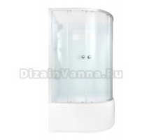 Душевая кабина DTO D120L 120х80, высокий поддон, профиль хром, стекло матовое