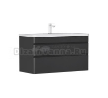 Тумба под раковину без столешницы EQUIL Eltoro 100.2Y подвесная, black matt