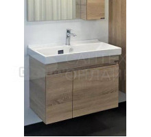 Тумба с раковиной Comforty Тромсе 80 подвесная, белый дуб, с раковиной Fest 80 F01