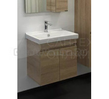 Тумба с раковиной Comforty Тромсе 60 подвесная, белый дуб, с раковиной Fest 60 F01