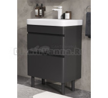 Тумба с раковиной EQUIL Eltoro 70.2Y напольная, black matt