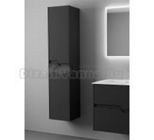 Шкаф-пенал для ванной Veneciana Veneto 35 L/R подвесной, матовый черный