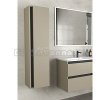 Шкаф-пенал для ванной Veneciana Parino 35 L/R подвесной, матовый бежевый