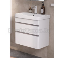 Тумба с раковиной EQUIL Soldi Sf 60.2Y подвесная, белый софт