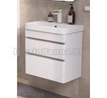 Тумба с раковиной EQUIL Soldi Sf 70.2Y подвесная, белый софт