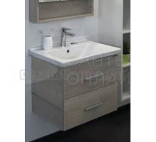 Тумба с раковиной Comforty Парма 60 подвесная, дымчатый дуб, с раковиной Миранда 60