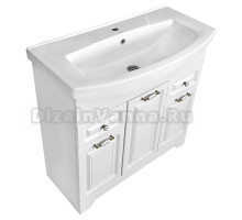 Тумба с раковиной Stella Polar Кармела 85 ольха белая