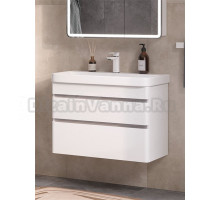 Тумба с раковиной EQUIL Soldi Sf 80.2Y подвесная, белый софт