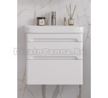 Тумба с раковиной EQUIL Nice 60.2Y подвесная, белый софт