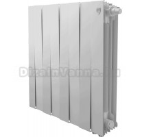 Радиатор биметаллический секционный Royal Thermo PianoForte 500 VR80 8 секций, дизайнерский, нижнее правое подключение, белый