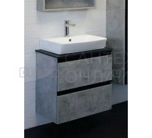 Тумба с раковиной Comforty Эдинбург 60-2 подвесная, светлый бетон, с раковиной COMFORTY 9055RA-50