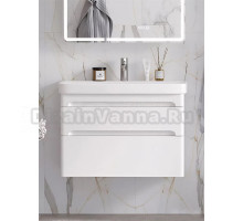 Тумба с раковиной EQUIL Nice 80.2Y подвесная, белый софт