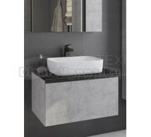 Тумба с раковиной Comforty Эдинбург 75 подвесная, светлый бетон, с раковиной Comforty T-Y9378