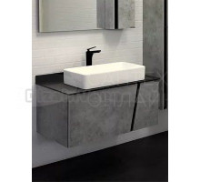 Тумба с раковиной Comforty Эдинбург 90 подвесная, светлый бетон, с раковиной Comforty 78189