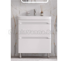 Тумба с раковиной EQUIL Nice 60.2Y напольная, белый софт