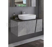 Тумба с раковиной Comforty Эдинбург 90 подвесная, светлый бетон, с раковиной Comforty T-Y9378
