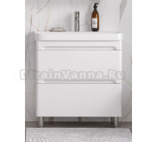 Тумба с раковиной EQUIL Nice 80.2Y напольная, белый софт
