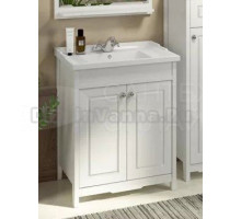 Тумба с раковиной Comforty Тбилиси 70 напольная, глянцевая белая, с раковиной Comforty XD-F70