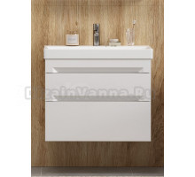 Тумба с раковиной EQUIL Corner 70.2Y подвесная, белый глянец