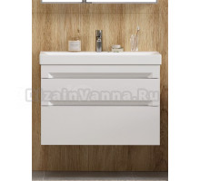 Тумба с раковиной EQUIL Corner 80.2Y подвесная, белый глянец