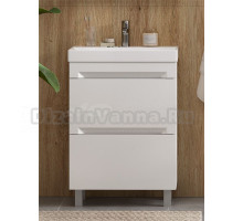 Тумба с раковиной EQUIL Corner 60.2Y напольная, белый глянец