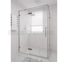 Душевой уголок Veconi Premium Alassio SP CH 120х80, профиль матовый хром, стекло прозрачное