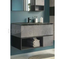 Тумба с раковиной Comforty Франкфурт 90 подвесная, светлый бетон, с раковиной COMFORTY 90E