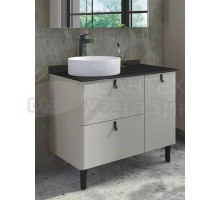 Тумба с раковиной Comforty Сорренто 90Н напольная, светло-серая, с раковиной Comforty 9110