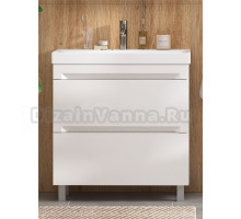 Тумба с раковиной EQUIL Corner 80.2Y напольная, белый глянец