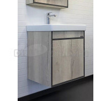 Тумба с раковиной Comforty Вена 55 подвесная, дымчатый дуб