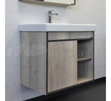 Тумба с раковиной Comforty Вена 70 подвесная, дымчатый дуб