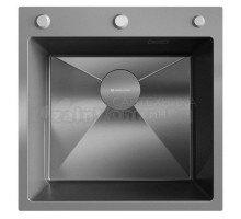 Комплект Ulgran STEEL US 500х500-002 с коландером, черная брашированная сталь