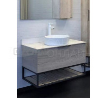 Тумба с раковиной Comforty Порто 90 подвесная, дымчатый дуб, с раковиной Comforty 9110