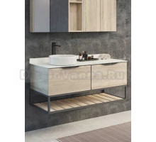 Тумба с раковиной Comforty Порто 120-1 подвесная, дымчатый дуб, с раковиной Comforty 9110