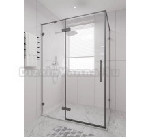 Душевой уголок Veconi Premium Alassio SP GR 140х90, профиль брашированный графит, стекло прозрачное