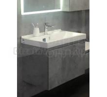Тумба с раковиной Comforty Осло 80 подвесная, светлый бетон, с раковиной Fest 80 F01