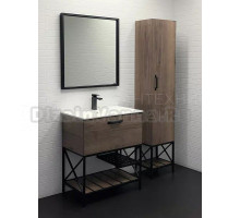 Мебель для ванной комнаты Comforty Бредфорд 75 напольная, темный дуб, с раковиной Comforty 75E