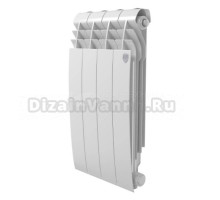 Радиатор алюминиевый секционный Royal Thermo Biliner A 500 4 секции, боковое проходное подключение, белый