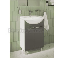 Тумба под раковину без столешницы DIWO Дмитров 60 напольная, 2 дверцы, графит