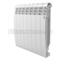 Радиатор алюминиевый секционный Royal Thermo Biliner A 500 8 секций, боковое проходное подключение, белый